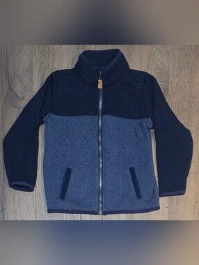 Carter's Toddler Boys Full Zip Up Fleece Jacket Size 4T Navy Blue Color Block